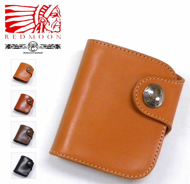 REDMOON/RRC Leather Short Wallet [RRC-HR-01C] レッドムーン/ダブルアールシー コンチョ付き二つ折り本革財布 サイフ ウォレット