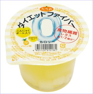 ダイエットファイバー0カロリー パイン味 （1箱 6個入）【SBZcou1208】美味しく食べて食物繊維でカラダすっきりゼロカロリーゼリー