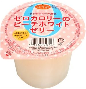 ゼロカロリーのピーチホワイトゼリー （1箱 6個入）乳性飲料風味ともも果汁を組み合わせた「ゼロカロリーのピーチホワイトゼリー」