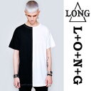 LONG CLOTHING ロングクロージング ツートーンTシャツ/BLACK×WHITE パンク ロック ファッション パンク系 ユニセックス BOY LONDON ボーイロンドン BOYLONDON ロックTシャツ(ストリート パンク系 ロック系 tシャツ 黒 白フェス モード系メンズ ストリート系
