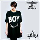 BOYLONDON(ボーイロンドン)LONG CLOTHING(ロングクロージング)コラボ ロゴ+チェーンTシャツ レディースtシャツ ロックファッション,パンクファッション,ロックテイスト,パンクテイスト,ユニセックス【あす楽対応】