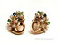 【タイ輸入】ピアス 孔雀 クジャク キラキラ ストーン カラフル バンコク 輸入アクセサリー【クロネコDM便対応】