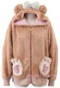 ShellieMay シェリーメイ パーカ パーカー レディース S,M,L ピンクベージュ 2016年10/1発売 東京ディズニーリゾートお土産袋付き♪ 【DISNEY】