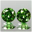 グリーンダイヤモンド0．734CT≪ペアストーン≫心に残るほど印象的な美しい輝きを放つ
