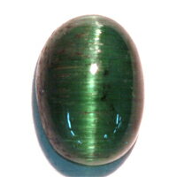 グリーントルマリンキャッツアイ1．26CT彩り深いグリーンの結晶