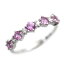 PT900(Pt90%) 天然ダイヤモンド ピンクサファイア 0.50ct プラチナ ハーフエタニティ リング