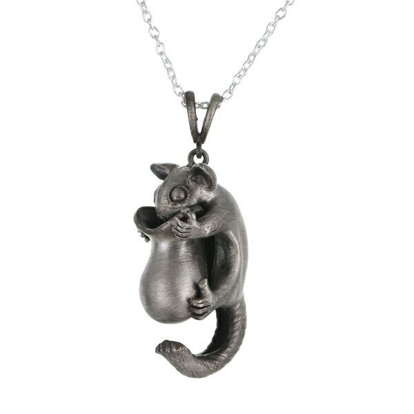 フクロモモンガ シルバー ネックレス プレゼント【楽ギフ_包装】