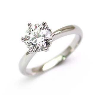 ラッピング無料◆( 婚約指輪 ) ダイヤモンド プラチナエンゲージリング( Brand Jewelry アニーベル ) 大粒のダイヤモンドに永遠の輝きを