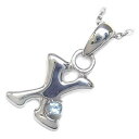 アクアマリン ネックレス イニシャル 「X」イニシャルモチーフ( 3月誕生石 ) アクアマリンペンダントネックレスCanCam掲載【楽ギフ_包装】【DEAL】 末広 楽天スーパーSALE【今だけ代引手数料無料】