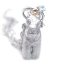 ( 3月誕生石 ) シルバー K10アクアマリンペンダントネックレス(ミニチュアシュナウザー) 犬 【楽ギフ_包装】