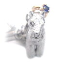 サファイア ( 9月誕生石 ) シルバー K10サファイア入り携帯ストラップ(ミニチュアシュナウザー) 犬 【楽ギフ_包装】 末広 楽天スーパーSALE【今だけ代引手数料無料】