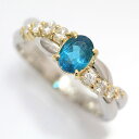 パライバトルマリン 0.58ct ダイヤモンド 計0.29c...