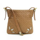 BOTTEGA VENETA(ボッテガ・ヴェネタ) イントレチャート ロングショルダーバッグ 斜め掛け 170022 茶 ブラウン レザー【ブランドバッグ】 【中古】 netshop