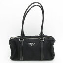 PRADA(プラダ) ショルダーバッグ 黒 ブラック ナイロン×レザー【ブランドバッグ】 【中古】 netshop