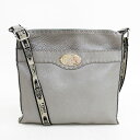 CELINE(セリーヌ) セレリア ロングショルダーバッグ 斜め掛け グレー レザー【ブランドバッグ】 【中古】 netshop【202084】