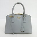 PRADA(プラダ) 2WAY ショルダー ハンド バッグ BL0837 グレー サフィアーノ【ブランドバッグ】 【中古】 netshop
