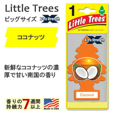 リトルツリー 芳香剤 車 アメリカ エアーフレッシュナー カー用品 カーアクセサリー Little Trees エクストラストレングス ココナッツ 【メール便OK】＿AF-AF10617-MON