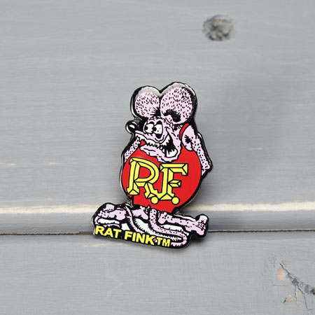 ラットフィンク ピンバッチ キャラクター アメリカ ホットロッド RAT FINK ピンク 【メール便OK】＿BC-RH001-MON