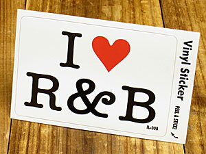 ステッカー 車 アメリカン アイラブ おしゃれ バイク ヘルメット かっこいい カーステッカー 愛してる I LOVE R&B 【メール便OK】_SC-IL008-GEN