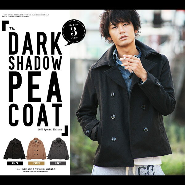 Pコート メンズ◆Roshell(ロシェル)メルトン Pコート◆ショート 丈 schott ロング キャメル お兄系 Men's Pcoat ピーコート ネイビー ブラック コート 細身 サファリ メンズファッション たけぞー ブランド アウター 冬 秋冬 %OFF 大きいサイズ 冬物