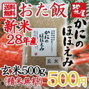 送料無料 お試し かにのほほえみ 玄米 500g