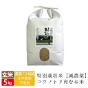 新米 減農薬 無化学肥料 送料無料 玄米 5kg 食べる健康...