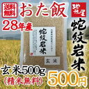 送料無料 お試し 平成28年産 新米 玄米 500g 精米無料 おた飯 蛇紋岩米 産地 国家戦略特区 兵庫県 養父市 西日本 屈指の米どころ28年産食味 特A 米 玄米カイロ 最適 合わせて朝倉さんしょカレーもいかがですか 05P03Dec16