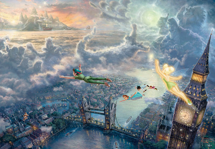 <strong>ジグソーパズル</strong> TEN-D1000-031 Tinker Bell and Peter Pan Fly to Never Land(ピーターパン) 1000ピース テンヨー パズル Puzzle ギフト 誕生日 プレゼント 誕生日プレゼント【あす楽】