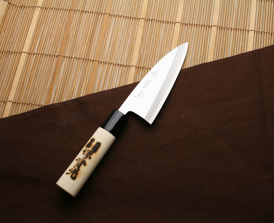 小出刃包丁 包丁【創業110年】【超目玉】【堺包丁】【日本製】【堺刃物】出刃包丁 上打 120mm/實光包丁 jk_h バレンタイン