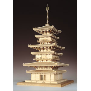 1/75 木製模型 薬師寺 東塔（レーザーカット加工） 【税込】 ウッディジョー [UD ヤクシジトウトウ]【返品種別B】【送料無料】