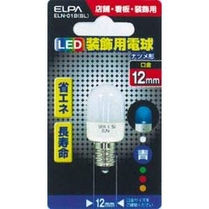 ELN-01B-BL【税込】 ELPA LED装飾電球ナツメ形（口金E12） ブルー [ELN01BBL]【返品種別A】