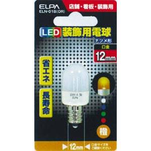 ELN-01B-OR【税込】 ELPA LED装飾電球ナツメ形（口金E12）オレンジ [ELN01BOR]【返品種別A】