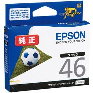 ICBK46【税込】 エプソン 純正インクカートリッジ(ブラック) [ICBK46]【返品種別A】【2sp_120810_blue】【8/16am9:59迄プラチナ3倍ゴールド2倍】【Joshin webはネット通販1位(アフターサービスランキング)/日経ビジネス誌2012】