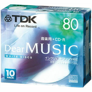 CD-RDE80PWX10N【税込】 TDK 音楽用CD-R80分10枚パック Dear MUSIC（ディア・ミュージック） [CDRDE80PWX10N]【返品種別A】