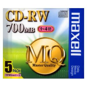 CDRW80MQ.S1P5S【税込】 マクセル データ用4倍速対応CD-RW 5枚パック　700MB [CDRW80MQS1P5S]【返品種別A】