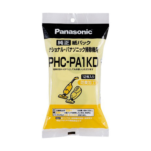 PHC-PA1KD【税込】 パナソニック クリーナー用　純正紙パック(12枚入) Panasonic [PHCPA1KD]【返品種別A】