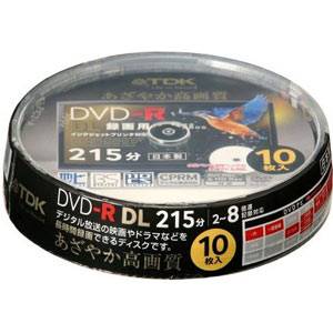 DR215DPWB10PS【税込】 TDK 8倍速対応DVD-R DL プリンタブル10枚パック　ホワイトプリンタブル [DR215DPWB10PS]【返品種別A】