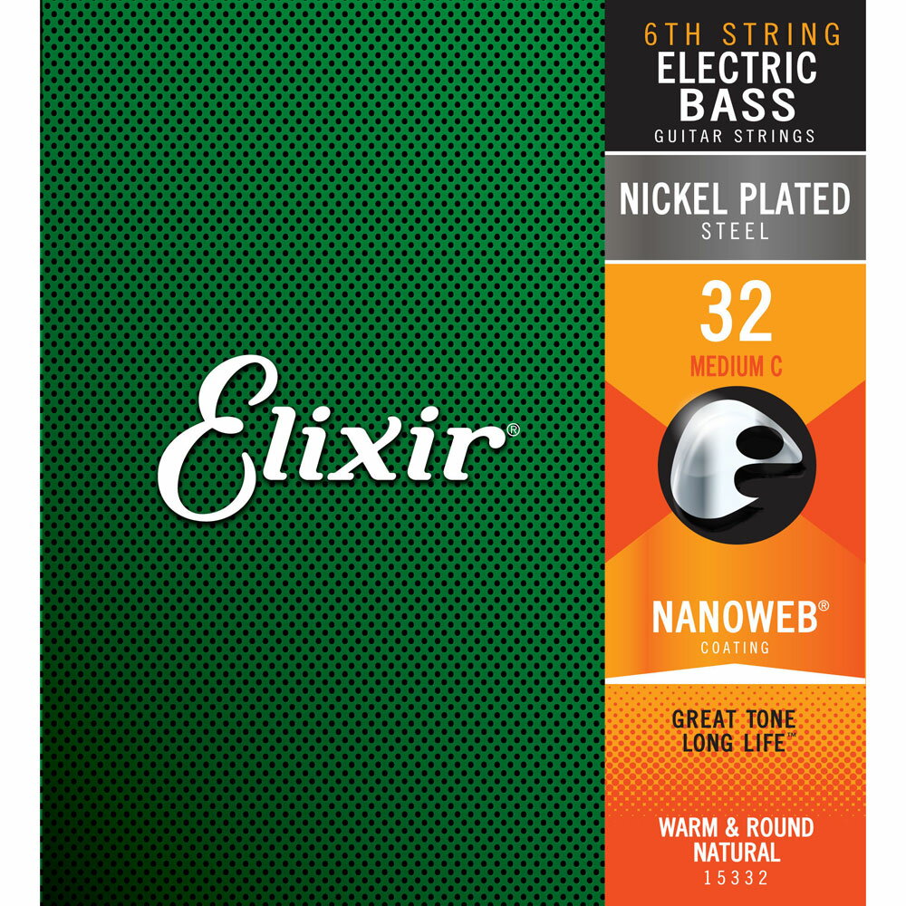 15332(ELIXIR)【税込】 エリクサー 6弦ベース用 エレキベース バラ弦（.032） Elixir　NANOWEB 6th Medium Hi-C [15332ELIXIR]【返品種別B】