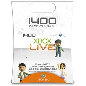 マイクロソフト　Xbox LIVE 1400 マイクロソフト ポイント カード【税込】 56P-00009ポイントカ-ド [56P00009ポイントカド]【返品種別B】