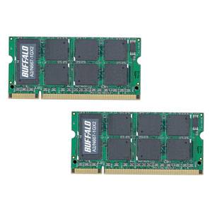 A2/N667-1GX2【税込】 バッファロー PC2-5300対応（DDR2 SDRAM S.O.DIMM）iMac対応メモリ 2GB（1GB×2枚） [A2N6671GX2]【返品種別B】【送料無料】【8/16am9:59迄プラチナ3倍ゴールド2倍】【Joshin webはネット通販1位(アフターサービスランキング)/日経ビジネス誌2012】