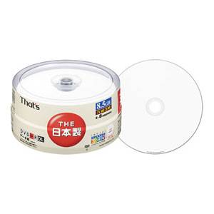 DR-85WWY30BA【税込】 That’s データ用8倍速対応DVD-R DL 30枚パック8.5GB ホワイトプリンタブル [DR85WWY30BA]【返品種別A】【2sp_120810_blue】【送料無料】