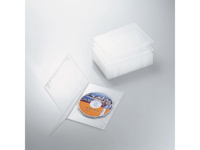 CCD-DVDS03CR【税込】 エレコム スリムDVDトールケース 1枚収納(10枚セット・クリア) [CCDDVDS03CR]【返品種別A】