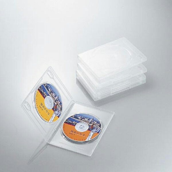 CCD-DVD05CR【税込】 エレコム DVDトールケース 2枚収納・標準タイプ 5枚セット（クリア） [CCDDVD05CR]【返品種別A】