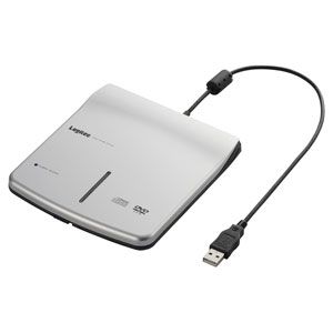 LDV-P8U2LSV【税込】 ロジテック USB2.0対応 読み取り専用 ポータブルDVDドライブ（シルバー） [LDVP8U2LSV]【返品種別A】【RCPmara1207】