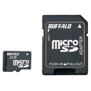 RMSD-BS02GSA【税込】 バッファロー microSDカード 高速モデル 防水仕様 2GB SD変換アダプター付 BUFFALO　高速/防水仕様 microSD SD変換アダプター付モデル [RMSDBS02GSA]【返品種別A】