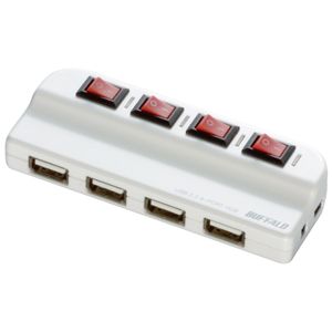 バッファロー　4ポート　USBハブ（バスパワー・セルフパワー両用）【税込】 BSH4A02WH [BSH4A02WH]【返品種別A】