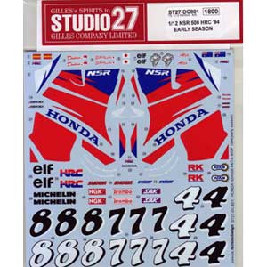 1/12 NSR 500 HRC 1994 EARLY SEASON【DC801】 【税込】 スタジオ27 [ST27 DC801デカ-ル]【返品種別B】【8/16am9:59迄プラチナ3倍ゴールド2倍】【Joshin webはネット通販1位(アフターサービスランキング)/日経ビジネス誌2012】