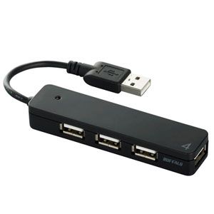 BSH4U06-BK【税込】 バッファロー 4ポート USB2.0ハブ(ブラック) [BSH4U06BK]【返品種別A】