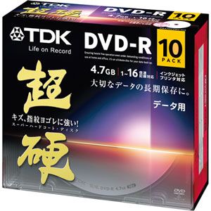 DR47HCPWC10A【税込】 TDK データ用16倍速対応DVD-R 10枚パック　4.7GB ホワイトプリンタブル 超硬 [DR47HCPWC10A]【返品種別A】