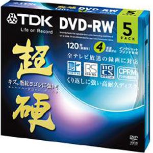 DRW120HCDPWB5A【税込】 TDK 4倍速対応DVD-RWプリンタブル5枚パック [DRW120HCDPWB5A]【返品種別A】